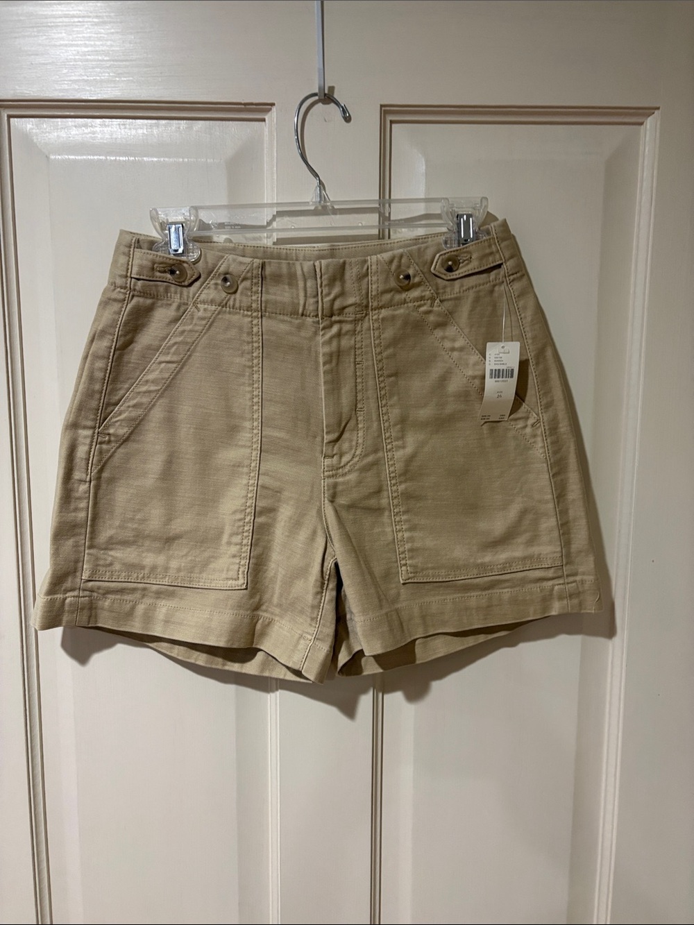NWT Pilcro High-Waist Camper Shorts in Khaki 26